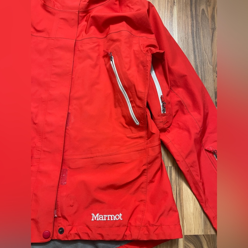 Marmot Women Pro-Shell Goretex Red Ski Jacket - Picture 3 of 13